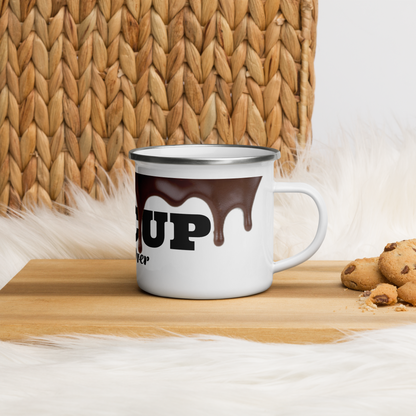 My Cup Runneth Over "MYCRO" Enamel Mug - White