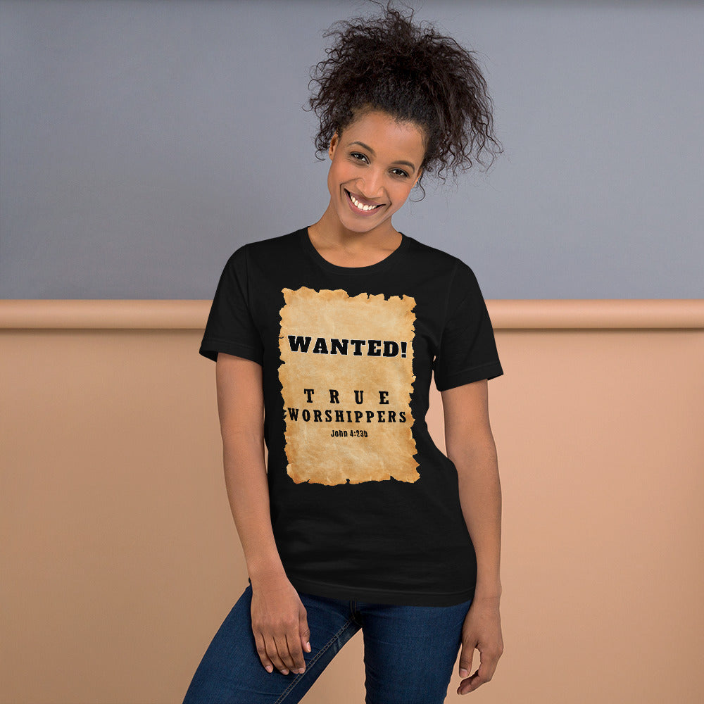 Wanted! True Worshippers Unisex T-shirt - Black