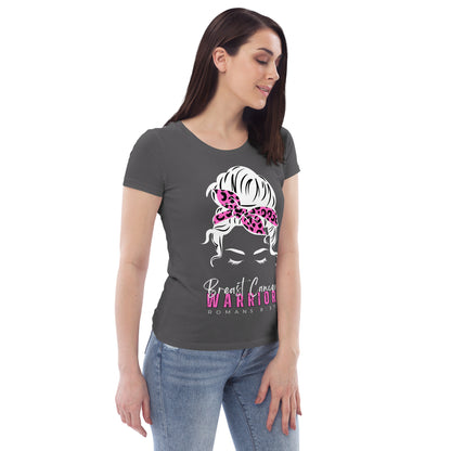 Breast Cancer Warrior-BlackTee-Women's fitted