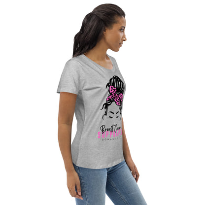 Breast Cancer Supporter-White Tee-Women's fitted
